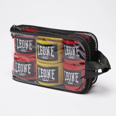 LEONE 1947 Bendaggi Multipack, Pack x 3-AB705P Unisex – Adulto, Rosso/Nero/Giallo, 350 cm