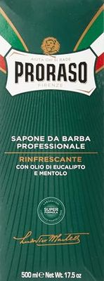 Proraso Crème à Raser à l'Huile d'Eucalyptus, Vert, 500 ml