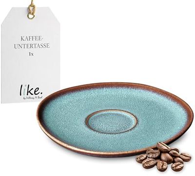 like. by Villeroy & Boch – Lave glacé sous-tasse à café en grès, résistante au lave-vaisselle