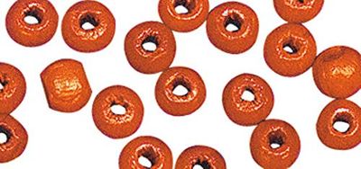 RAYHER HOBBY träpärlor 6 mm 6 mm 34 orange 115 st