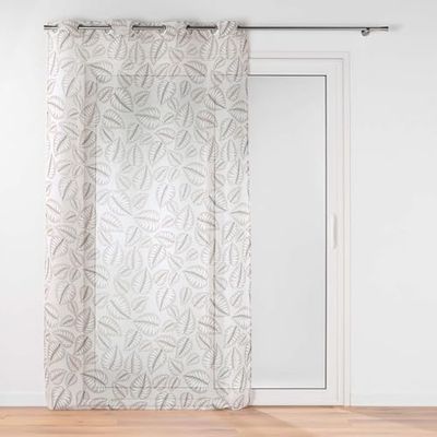 douceur d'intérieur, Gordijn met ogen (140 x 280 cm) Alma naturel, bedrukt gezandstraald gordijn