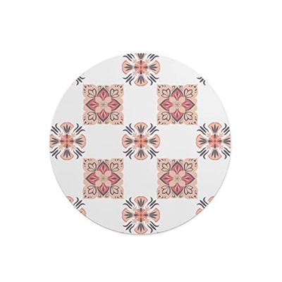 Questo Casa, Tapis de Souris Rond imprimé numérique avec Fond antidérapant pour Bureau et Maison Diamètre 22 cm