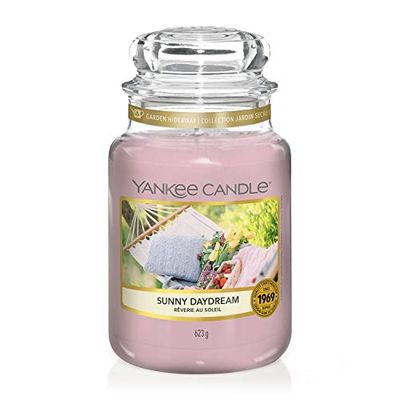 Yankee Candle Doftljus i glas (stor), Sunny Daydream, brinntid upp till 150 timmar, Garden Hideaway kollektion