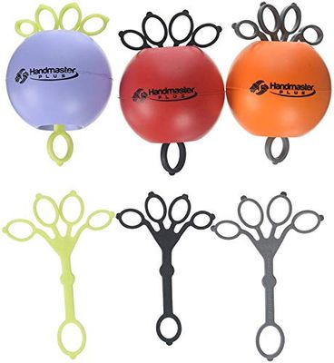 Handmaster Plus 3 sztuki ćwiczeń ręcznych do terapii fizycznej (kolory mogą się różnić) Handmaster Plus