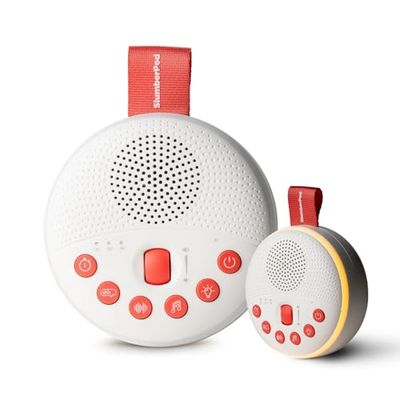 SlumberPod SlumberCalm Portable Sound and White Noise Machine for Babies and Kids, Baby Sleep Soother, White Noise, Shhh Mode, Nature Sounds, Night Light, Rechargeable, Fits in SlumberPod’s Pocket.