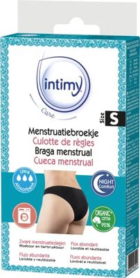 INTIMY Care - Menstrual Panty Size S - Abundant Flow - 95% Eco-Friendly Cotton - Washable and Reusable