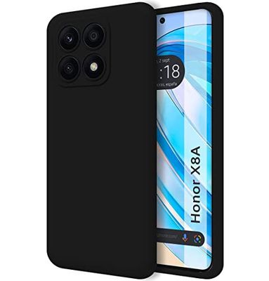 Funda Silicona Líquida Ultra Suave para Huawei Honor X8a Color Negra