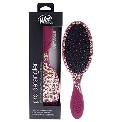 Wet Brush Mehndi - Spazzola districante professionale, unisex, 1 spazzola per capelli, colore: rosa