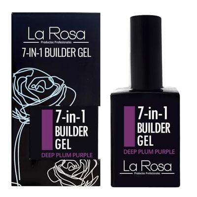 LaRosa GEL ONGLE UV Construction 7 en 1 en Flacon BUILDER GEL Fortifiant 15ml - PRUNE PROFOND