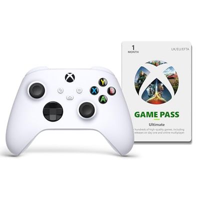 Xbox Wireless Controller – Robot White + Game Pass Ultimate 1 Month
