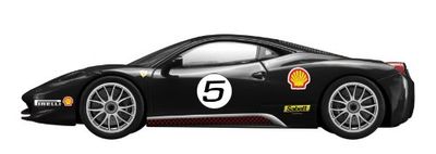 Dickie -Schuco 413312003 - True Scale - Ferrari 458, zw. -2011-1:43 Italia Challenge, zwart