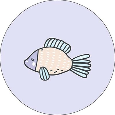 Bonateks, Round Digital Printed Mouse Pad, Non-Slip Base, for Office and Home, Diameter:22cm