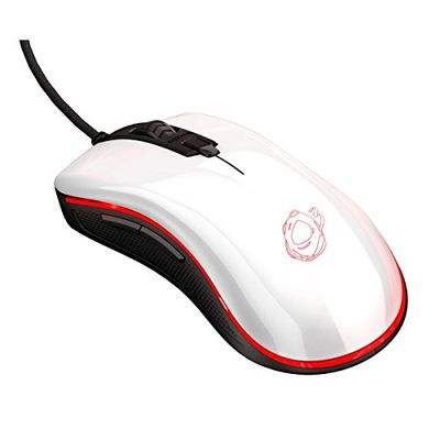 OZONE GAMING GEAR Mouse da gioco NEON M50 -OZNEONM50W- Mouse da gioco avanzato, sensore ottico, illuminazione LED RGB, tecnologia OMRON, DPI 5000 regolabile, bianco brillante