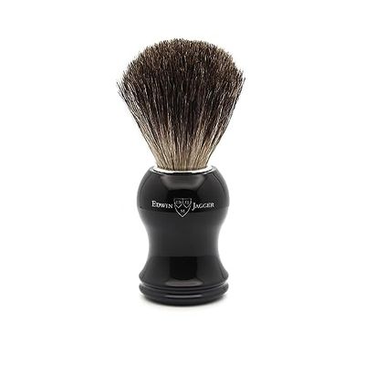 Edwin Jagger Pennello da Barba in Pelo di Tasso Pure Badger, Nero - 66 g