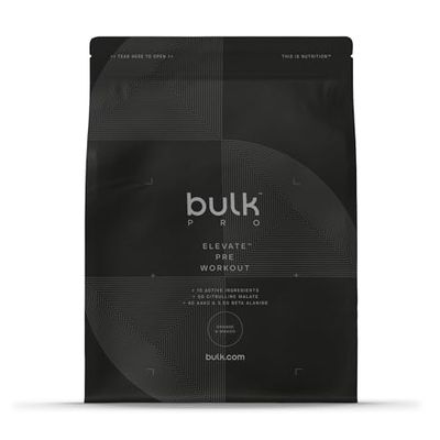 Bulk Elevate, Pre Workout Supplement Powder, Orange and Mango, 660 g, Packaging May Vary
