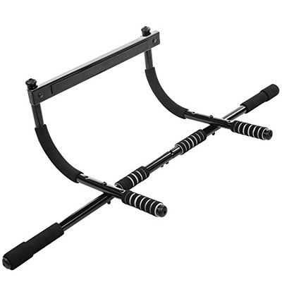 Ultrasport Unisex 4-1 door pull-up bar, upper body trainer, multifunctional training device for home and office pull-up bar, frame length from approx. 73 to max. 89, Black