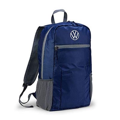 VW Mixte 000087329f Sac dos pliable Bleu 20 l Avec logo VW, Bleu, M EU