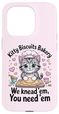 Kitty Biscuits We Knead Em You Need Em Cat Baking Lover Case for iPhone 15 Pro