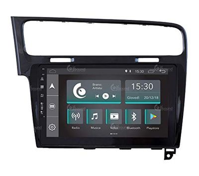 Op maat gemaakte autoradio voor Volkswagen Golf 7 Zwart Android GPS Bluetooth WiFi Dab USB Full HD Touchscreen Display 10" Easyconnect