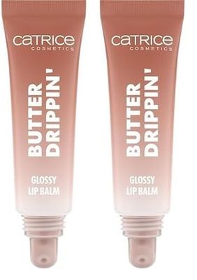 Catrice Cosmetics Bálsamo labial brillante Butter Drippin' Glossy Lip Balm, hidratar/humectar, cuidado, brillante, rociado, 10 ml (Paquete de 2)