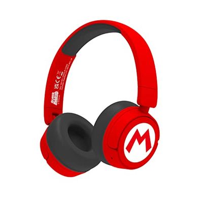 OTL Technologies Auriculares Infantiles INALÁMBRICOS Super Mario Logo Bluetooth Plegables