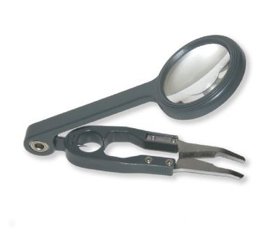 Carson Fish'n Grip 4.5x Vergrootglas met Precisie Tangen, Haakreiniger en Lijnsnijder (OD-99)