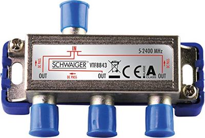 Schwaiger VTF8843241 high-end verdeler 3-voudig voor BK- en GA-installaties (110 dB)