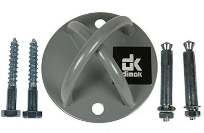 dimok Soporte de Techo de Anclaje de Cuerda de Combate para Correas de suspensión, Columpios de Yoga, Anillos de Gimnasia y Equipo de Boxeo X-Grande Plata