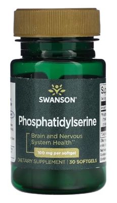 Swanson - Phosphatidylserine, 100 mg | Soutien des fonctions cognitives et de la santé cérébrale - 100 mg, 30 capsules