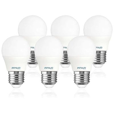Sigmaled lighting - Lampadina LED E27 6W (equivalente 50W) - 550 lumen - Luce naturale 4000K - Attacco grande - Lampada LED G45 mini GLOBO - 6 PEZZI