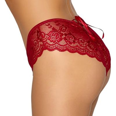 Cottelli Lingerie Women's Crotchless Panty red XL Red XL