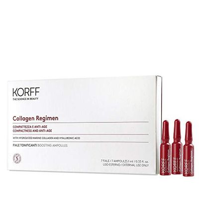 KORFF Collagene Fiale 7 Giorni, Regimen Fiale Tonificanti con Collagene Marino e Acido Ialuronico, 7 fiale da 1ml