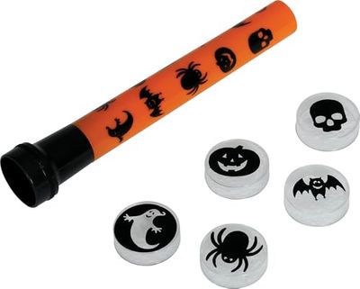 FIESTAS GUIRCA | Lanterne avec Personnages d'Halloween (16 cm) - Cadeau de Trick or Treat pour Fêtes de Costumes et Célébrations - Idéal pour Décoration d'Halloween - Orange et Noir