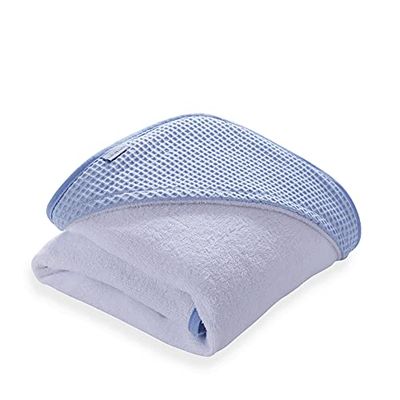 Clair de Lune | Luxury Waffle Hooded Baby Towel | Blue