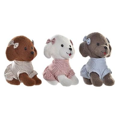 PELUCHE POLIESTER 30X30X30 CANICHE 3 SURT.