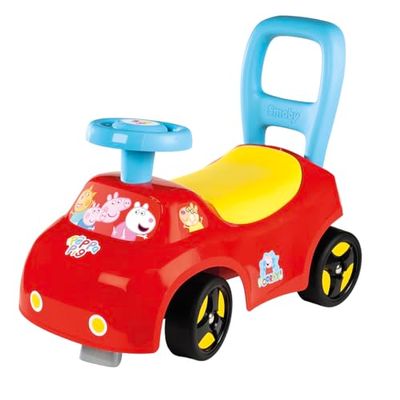 Smoby - Portabebs 2 en 1 - Peppa Pig - Caja bajo el silln + bocina - A partir de 10 meses - Fabricado en Francia