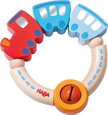 Haba Jingle Trein Houten Rammelaar Clutching Toy