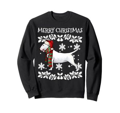 Merry Christmas Ornament Bull Terrier Xmas Santa Sweatshirt