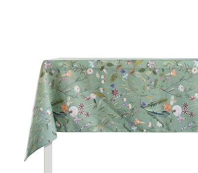 SWEET HOME Guzzini - Tablecloth Cotton and Linen Soft OekoTex Certified 140 x 320 cm 10-12 Seater Kitchen and Dining Room Indoor/Outdoor, Rectangular Tablecloth for Table, Durable, Washable 40°