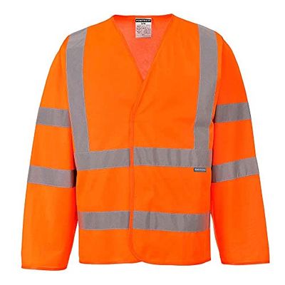 Portwest Hi-Vis Two Band and Brace Jacket, Size: L/XL, Colour: Orange, C473ORRL/XL