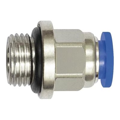 Raccord droit "Blue Serie" Mini G 1/8 a pour tuyau extérieur Ø 6 mm Pression max. 10 bars, plastique/MS vern.