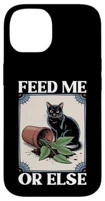 Feed Me Or Else Plant Cats Kitten Cat Lover Case for iPhone 14
