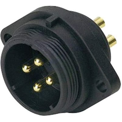 Weipu Round Plug IP68, Vis Lock, Bride connecteur 2 Broches à souder Type pour Fils Section transversale maximale 4,17 mm², Awg11 électriques Indice 30 A, 500 V, Sp2113 P 2 1 N