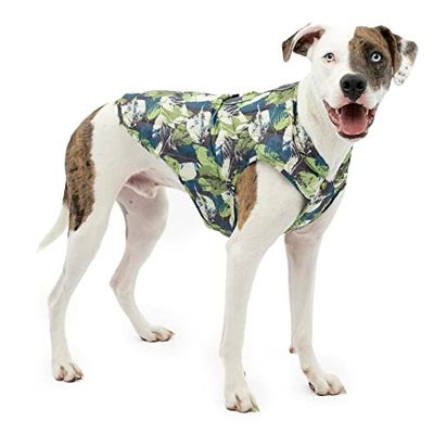 Kurgo Loft Hondenjas, omkeerbare winterjas voor honden, reflecterend, te dragen met harnas, waterbestendig, voor kleine, middelgrote en grote huisdieren (geperst blad, S)