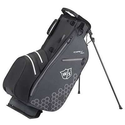 Wilson W/S Dry Tech II Carry Bag BLBLWH, Borse da Golf Uomo, Black, One Size