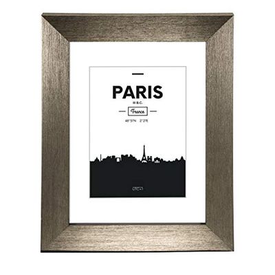 Hama Cadre Photo en Plastique Paris (Cadre de 10 cm x 15 cm, Bordures de 20 mm x 15 mm, pour Les Photo de Taille 7 cm x 10 cm, Verre Reflex, polystyrene (PS), avec Crochet et Pied) Acier