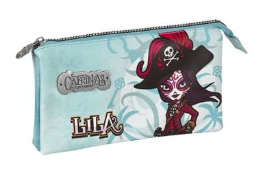 Triple Catrinas Claire, Noelia och Lila, 220x30x120 mm, Azulado