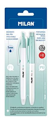 MILAN Blíster 1 bolígrafo P1 tinta azul + 1 portaminas PL1 0.7 mm, Edición +, BWM10447IBG