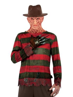 Smiffys Costume A Nightmare On Elm Street, Freddy Krueger, Haut, gant et bonnet imprimés