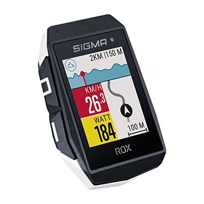 Pack SIGMA Sport ROX 11.1 Evo Blanc HR Set | Compteur Cycle GPS sans Fil & Navigation avec capteur de fréquence Cardiaque Inclus | Navigation GPS en extérieur avec fonctionnalités intelligentes